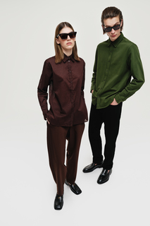 Брюки женские Finn Flare FAD110237 коричневые XL