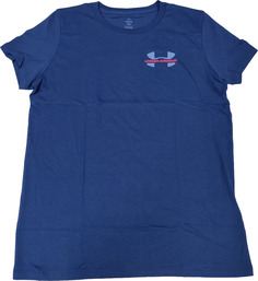 Футболка женская Under Armour Ua W Lc Logo Ss синяя 46-48 RU