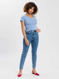 Футболка Cross Jeans для женщин, 55152-071, размер L, голубая