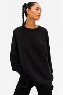 Свитшот женский Monki 1007842001 черный XS (доставка из-за рубежа)