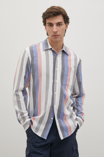 Рубашка мужская Finn Flare FSD21070 синяя S