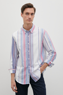 Рубашка мужская Finn Flare FSD21069 синяя S