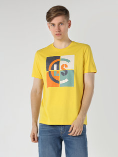 Футболка мужская Colins CL1063363_Q1.V1 желтая M