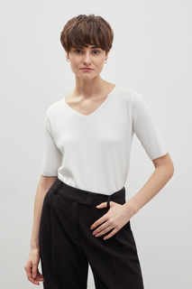 Пуловер женский Finn Flare BAS-10118 белый XL