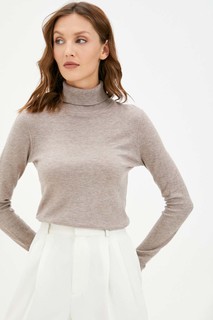 Водолазка женская Baon B221701 бежевая 4XL