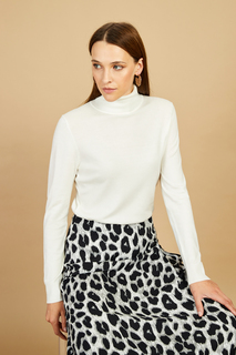 Водолазка женская Baon B221701 белая 4XL