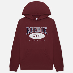 Мужская толстовка Reebok Archive Essentials Hoodie бордовый, Размер XL