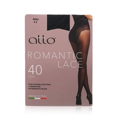 Колготки женские Atto Romantic Lace черные 2