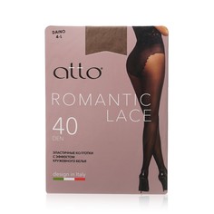 Колготки женские Atto Romantic Lace бежевые 4 размер