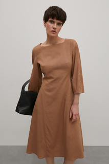 Платье женское Finn Flare FSD11067 коричневое XL
