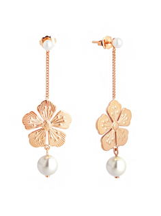 Серьги из стали с жемчугом Nina Ricci 70199760107000 S-57