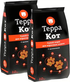 Сухой корм для кошек Терра Кот цыпленок 2 шт по 10 кг