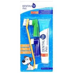 Зубная паста для собак Dentalpik Pets вкус говядина + 3 щетки