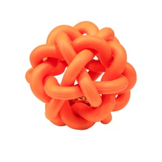 Игрушка для кошек Пижон резиновая Молекула с бубенчиком оранжевый 4 см