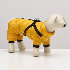 Комбинезон для собак со шлейкой Моден размер 18 ДС 40, ОГ 50, ОШ 38 см, жёлтый No Brand