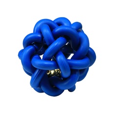 Игрушка для кошек Пижон резиновая Молекула с бубенчиком синий 4 см