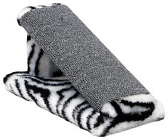 Когтеточка Пижон Горка, мини-версия, ковролин, зебра, 29х14х14 см