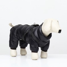 Комбинезон для собак со шлейкой Моден чёрный размер 18 ДС 40, ОГ 50, ОШ 38 см No Brand