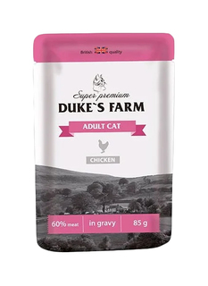 Влажный корм для кошек Dukes Farm курица, 85 г