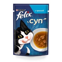 Влажный корм для кошек FELIX Суп с Треской 30 шт по 48 г No Brand