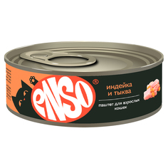 Корм консервированный ENSO для взрослых кошек, паштет с индейкой и тыквой 24 шт по 100 гр ЭНСО