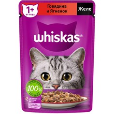 Влажный корм для кошек Whiskas говядина/ягненок в желе пауч 14 шт по 75 г No Brand