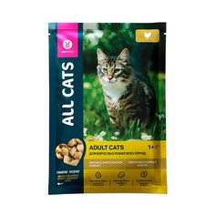 Влажный корм для кошек All cats тефтельки с курицей в соусе пауч 28 шт по 85 г