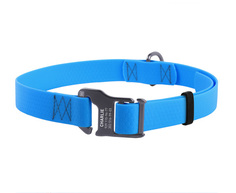 Ошейник для собак Collar WauDog Waterproof, водостойкий, голубой, 25мм, 35-70 см