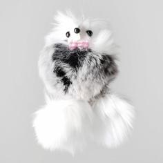 Игрушка для кошек Мышка на ножках из натурального меха кролика микс цветов 10 см 5 шт No Brand