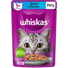 Влажный корм для кошек Whiskas треска/лосось рагу 14 шт по 75 г No Brand