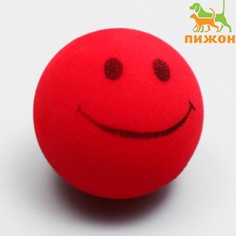 Игрушка для кошек Пижон Улыбка бархатная с пищалкой красная 4 см