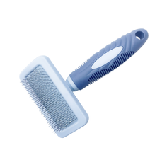 Пуходерка для животных PET STAR, с каплей, синяя, пластиковая, размер M, 9.5 x 16.5 см