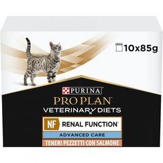 Влажный корм для кошек Pro Plan Veterinary diets при патологии почек, лосось, 10шт по 85г