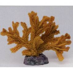 Декорация для аквариума Vitality Коралл пластиковый мягкий желтый 17х9х13 см
