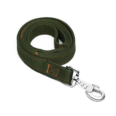 Поводок для собак Пижон двухслойный с усиленным карабином 1,2мх2,5см зелёный