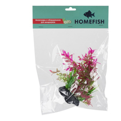 Искусственное растение для аквариума HOMEFISH Конгея растение пластиковое с грузом 15 см
