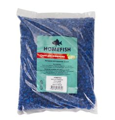 Грунт для аквариума HOMEFISH темно-синий 3-5 мм 1 кг