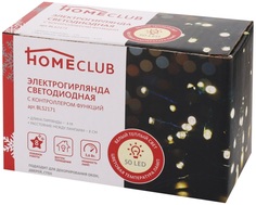 Световая гирлянда новогодняя Home club 4 м белый теплый