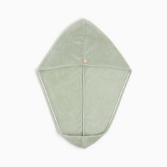 Полотенце-чалма для сушки волос Этель цвет серый, 65*25 см, 100% п/э