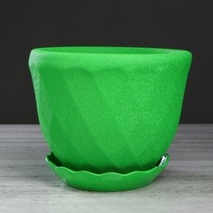 Цветочный горшок Nana Ceramics Грань шелк 6,5 л зеленый 1 шт.