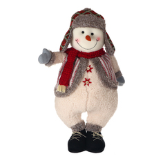 Фигурка новогодняя Cheng Kuo Снеговик в ушанке 80 см
