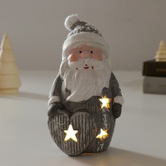 Сувенир керамика свет "Дед Мороз с сердечком" 8,3х7,5х16,5 см No Brand