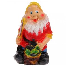 Фигурка садовая Гном с баклажанами, 21х37 см, гипс, 152 No Brand