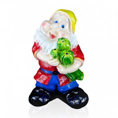 Фигурка садовая Гном с кабачками, 24х36 см, гипс, 235 No Brand