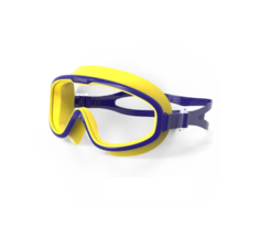 Очки-полумаска для плавания детские COPOZZ YJ-39103 синие/желтые