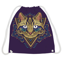 Рюкзак-мешок для обуви и вещей JoyArty Волшебный кот, 38x40 см