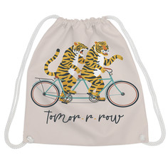 Рюкзак-мешок для обуви и вещей JoyArty Тигры, 38x40 см
