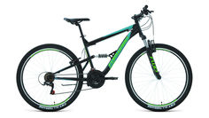 Велосипед Forward Raptor 1.0 18 скоростей, ростовка 18, чёрный, бирюзовый, 27,5