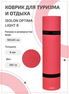 Коврик для туризма и отдыха ISOLON Optima Light 8, 180х60 см 8мм красный