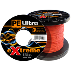 Плетеный Шнур Для Рыбалки Aqua Pe Ultra Extreme 1,70mm (Цвет Красный) 100m
